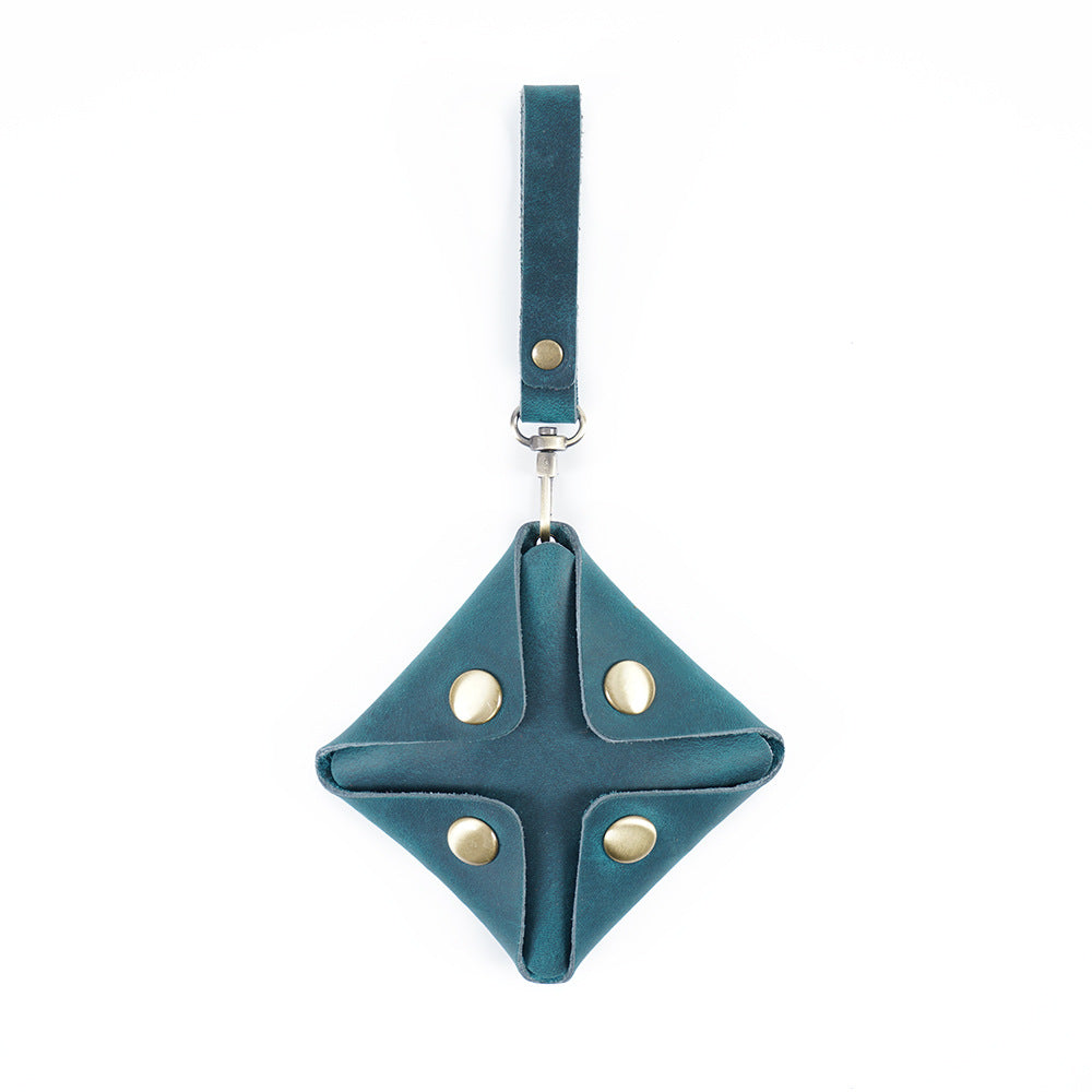 Crazy Horse Leather Small Change Bag - Pendant