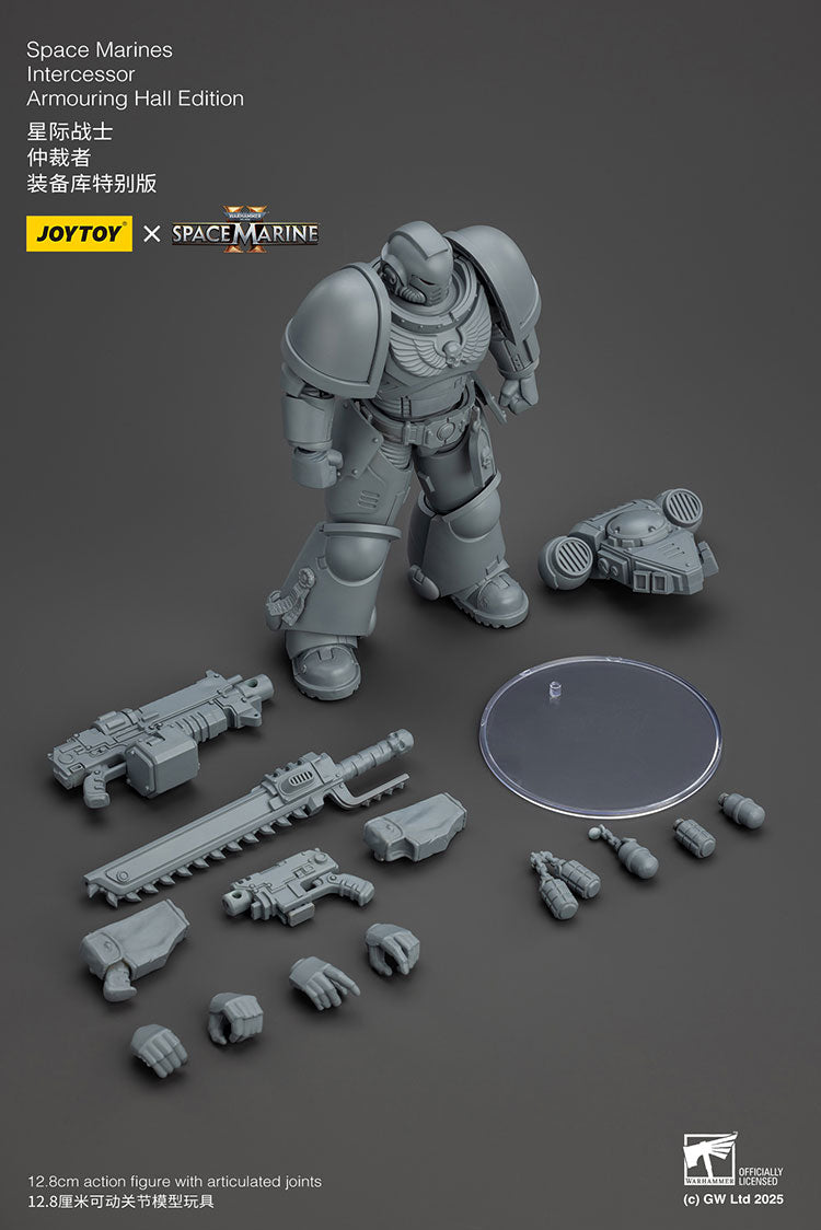 (RE RUN) Space Marines Intercessor Armoring Hall Edition- Warhammer SPACE MARINE II 1/18 Action Figure By JOYTOY