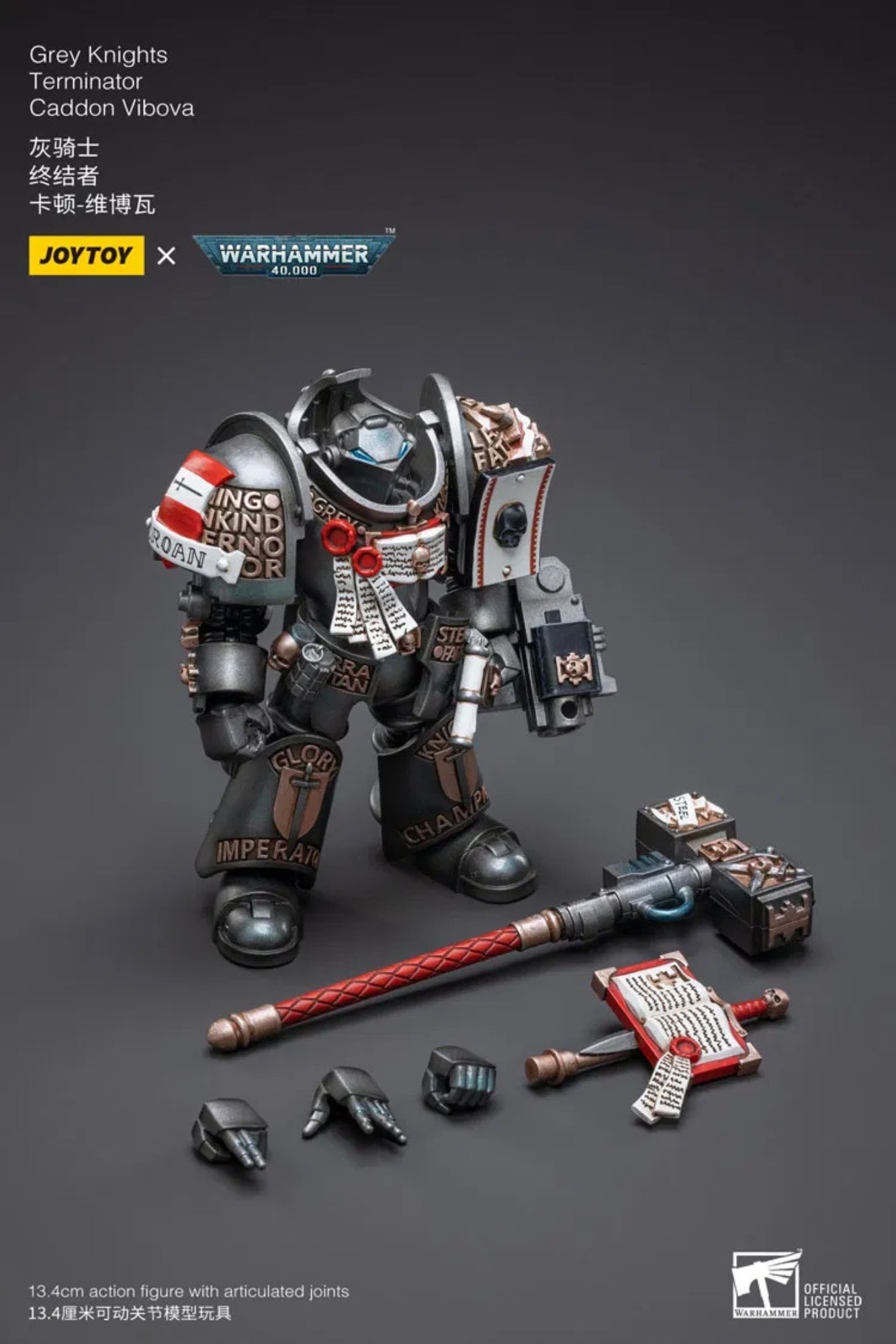 (RE-RUN) Grey Knights Terminator Caddon Vibova - Warhammer 40K Action Figure By JOYTOY