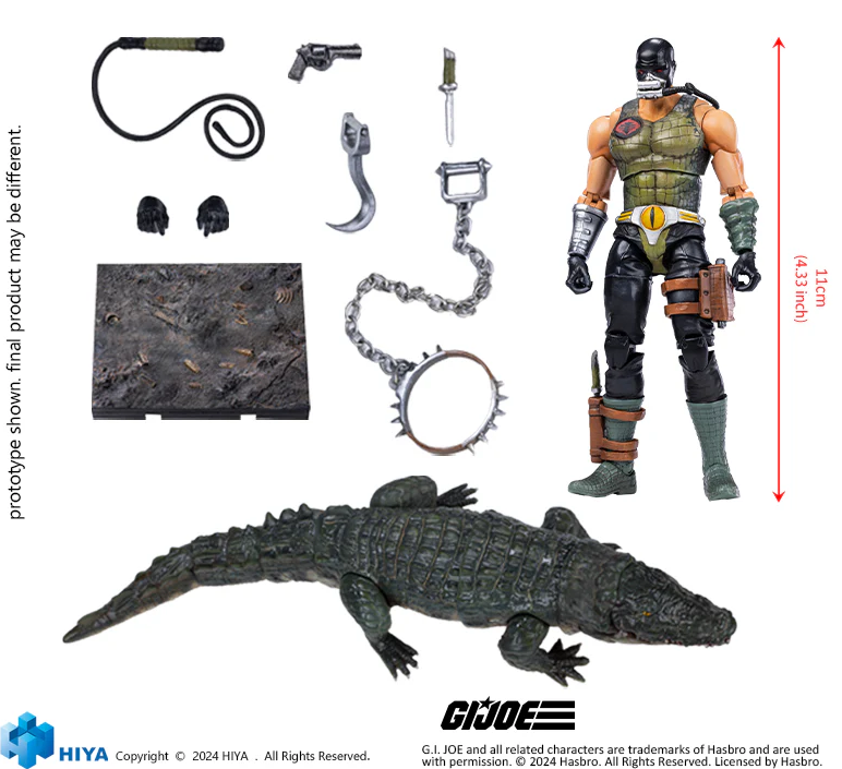 Exquisite Mini Series 1/18 Scale G.I.Joe Croc Master&Fiona - Action Figure By HIYA Toys