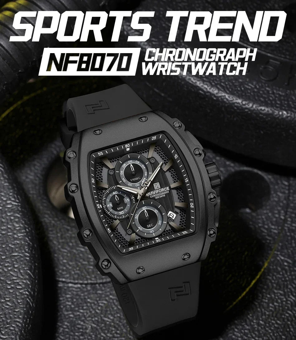 NAVIFORCE Watch 8070 Business Waterproof Quartz Watch.