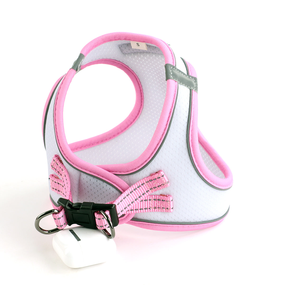Ultra Light Harness - Snow with Pink