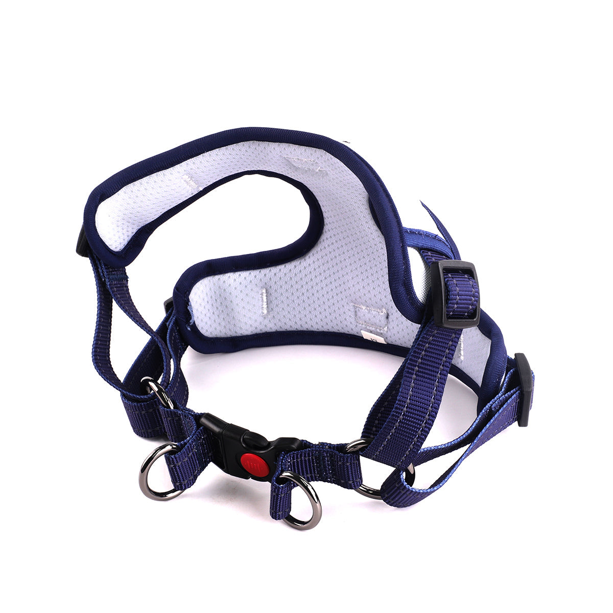 Oxford Cloth Smart Casual Harness - Snow with Blue