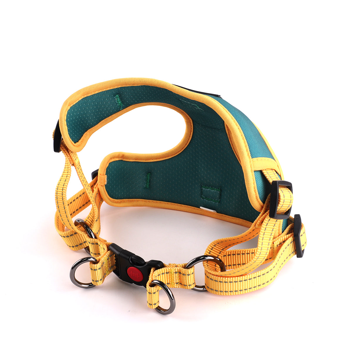 Oxford Cloth Smart Casual Harness - Jungle with Yellow