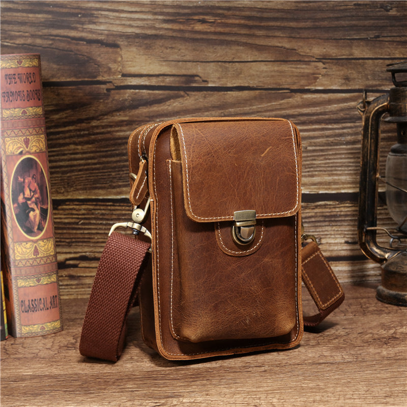 Vintage Crazy Horse Leather - Men's Fanny Pack