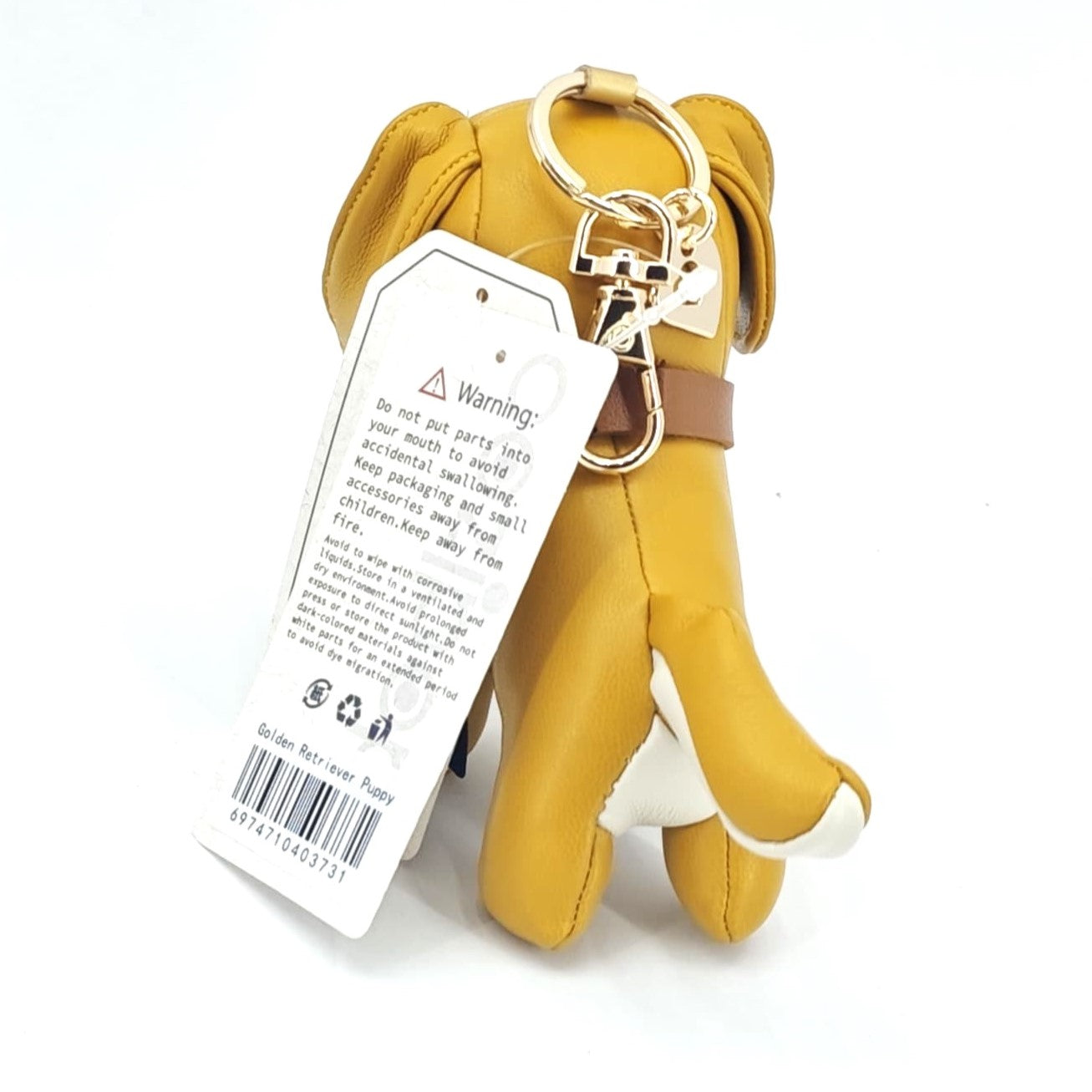 Golden Retriever Leather Charm