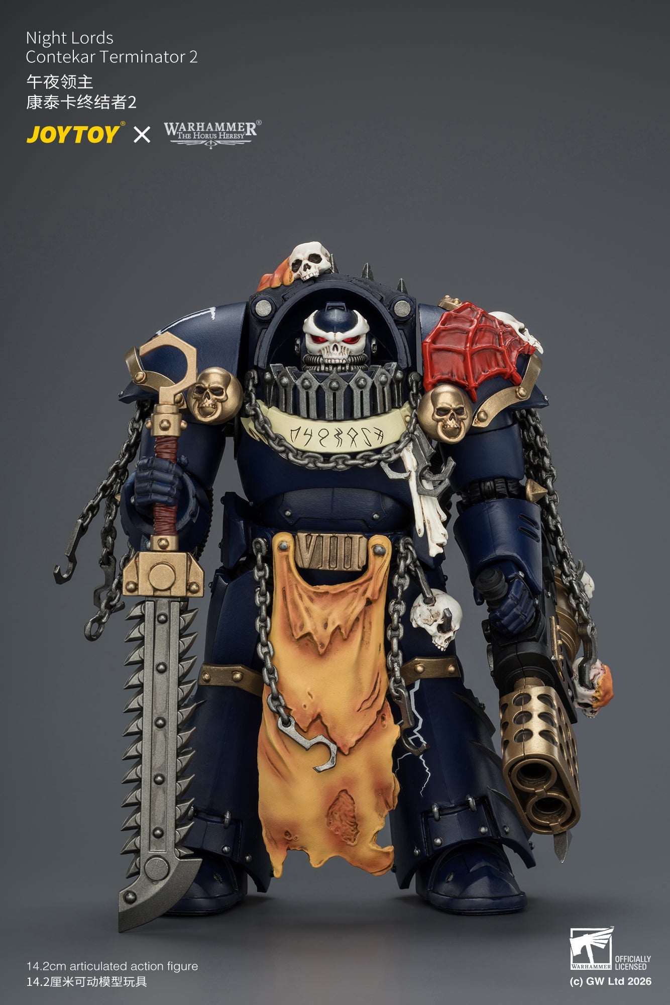 (30/6)Night Lords Contekar Terminator Dissident & Contekar Terminator - "The Horus Heresy" Primarch-Warhammer 40k 1/18 Action Figure By JOYTOY