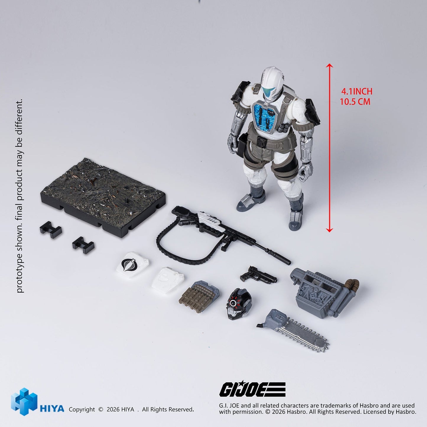 (31/8) G.I.Joe Arctic B.A.T - HIYA Exquisite Mini Series 1/18 Scale 4.1 Inch Action Figure