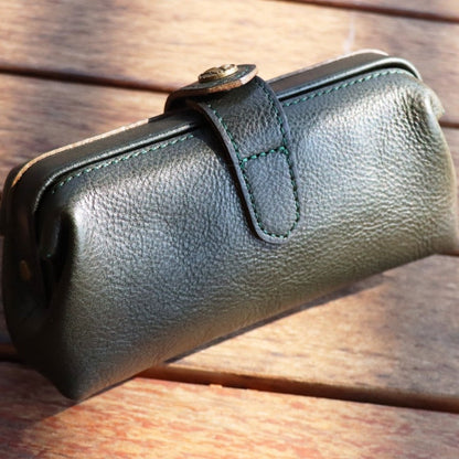 Vintage Leather Ladies Cosmetic Bag