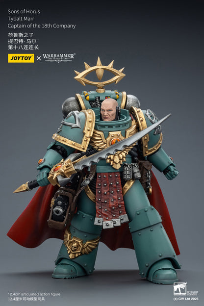 (5 MAR CUT OFF) Sons of Horus Tybalt Marr Captain of the 18th Company & Sons of Horus Siege Breaker- Warhammer "The Horus Heresy" Action Figure By JOYTOY