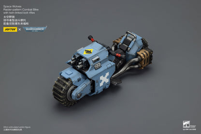 (15 MAR CUTOFF) Raider-pattern Combat Bike with twin-linked bolt rifles-Warhammer 40k 1/18 Action Figure By JOYTOY
