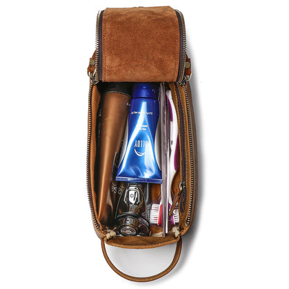 Pu leather - men's toiletry bag for necessities