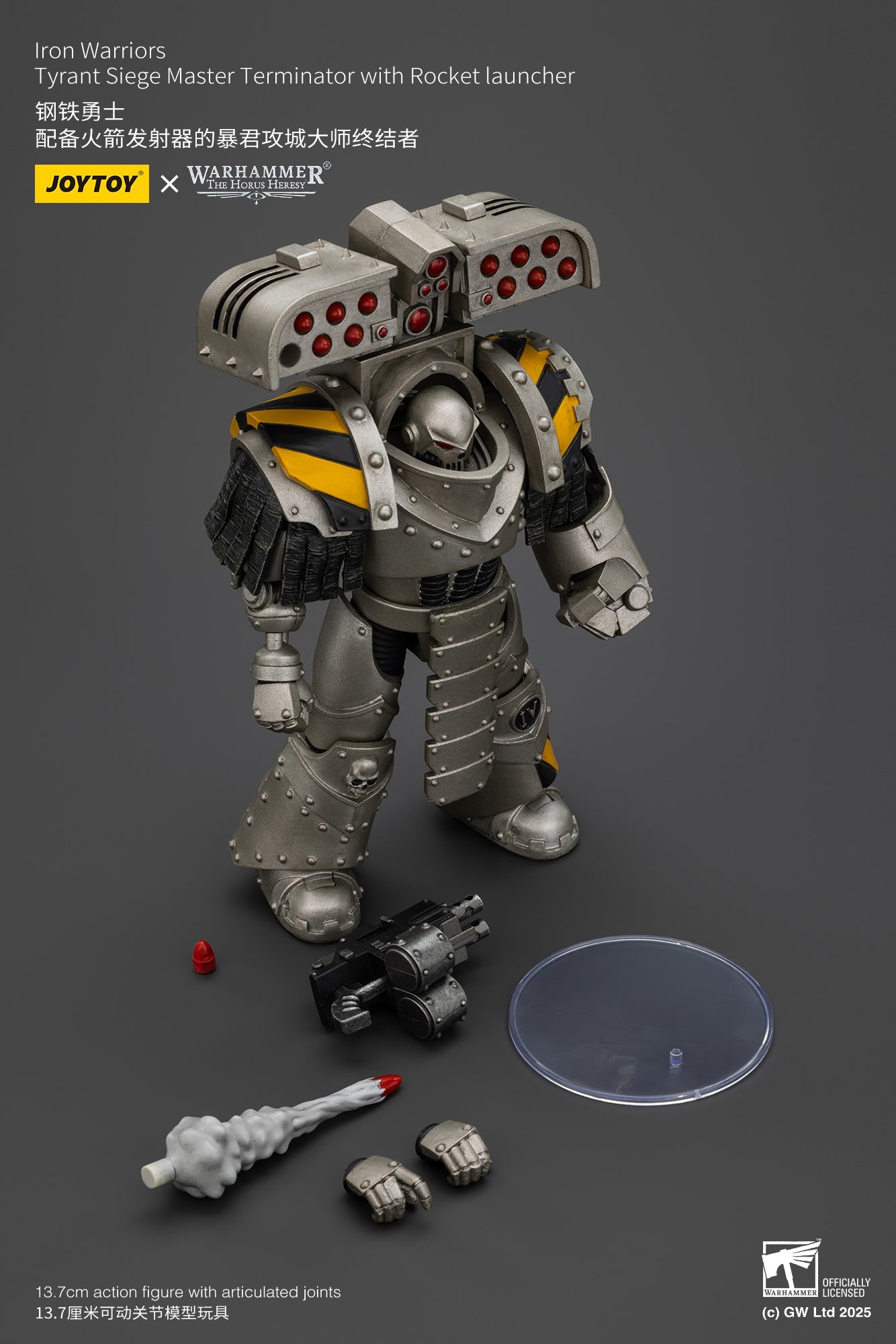 Iron Warriors Tyrant Siege Terminator - Warhammer "The Horus Heresy"1/18 Action Figure By JOYTOY