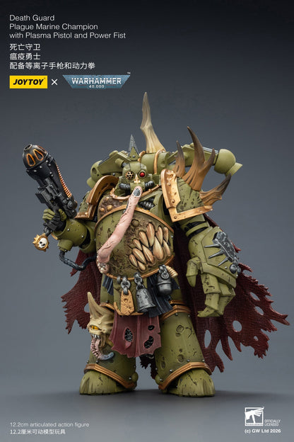 (5 MAR CUT OFF)Death Guard Plague Marine Champion / Death Guard Plague Marine - "Warhammer 40k" 1/18 Action Figure By JOYTOY