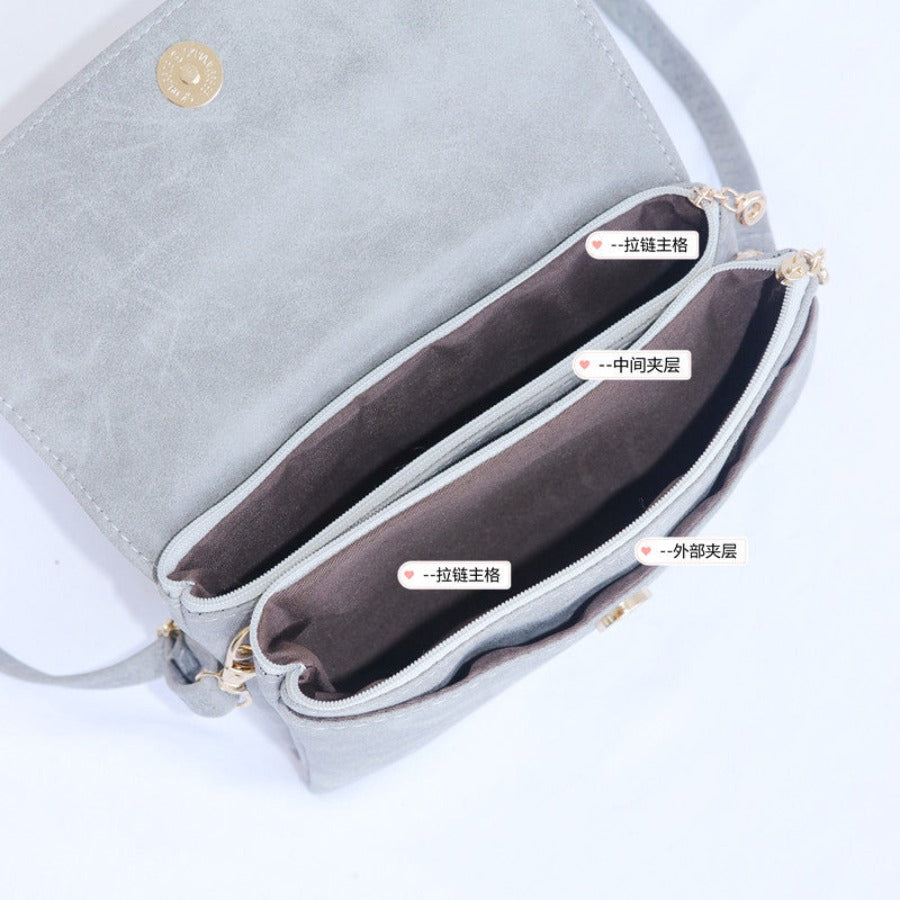 Women's Leather Bag - Shoulder Oblique Span Bag