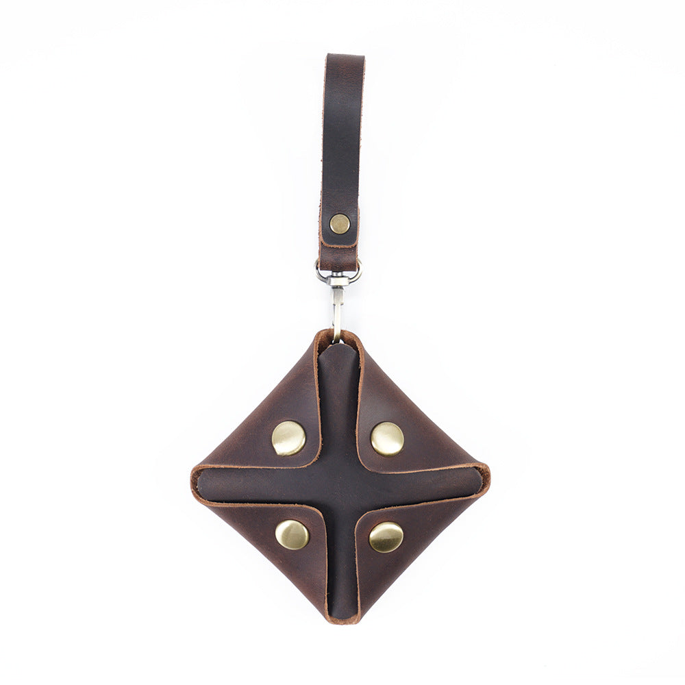 Crazy Horse Leather Small Change Bag - Pendant