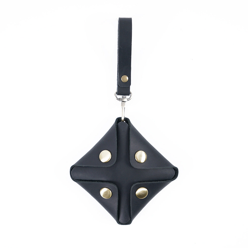 Crazy Horse Leather Small Change Bag - Pendant
