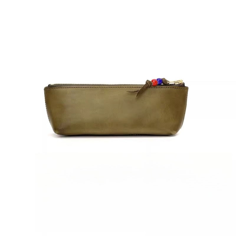 PU Leather-Handmade Genuine Leather Pencil Case (3.2mm thick)