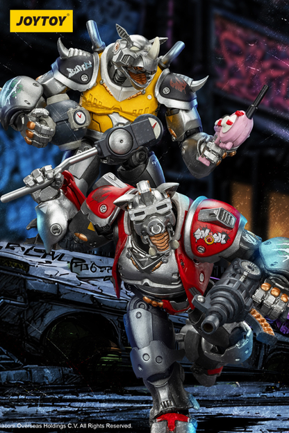 (25 FEB CUT OFF)TMNT-Super Bebop & Mighty Rocksteady -TMNT 40k 1/18 Action Figure By JOYTOY