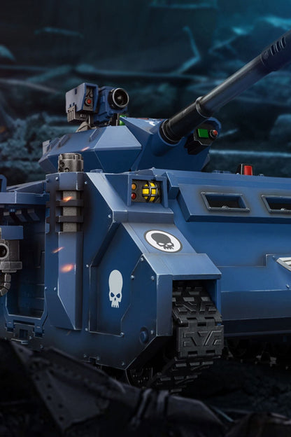 (20/5 CUTOFF) Ultramarines Predator Destructor with turret-mounted autocannon and sponson-mounted heavy bolters  - Warhammer 40K 1/18 Action Figure By JOYTOY