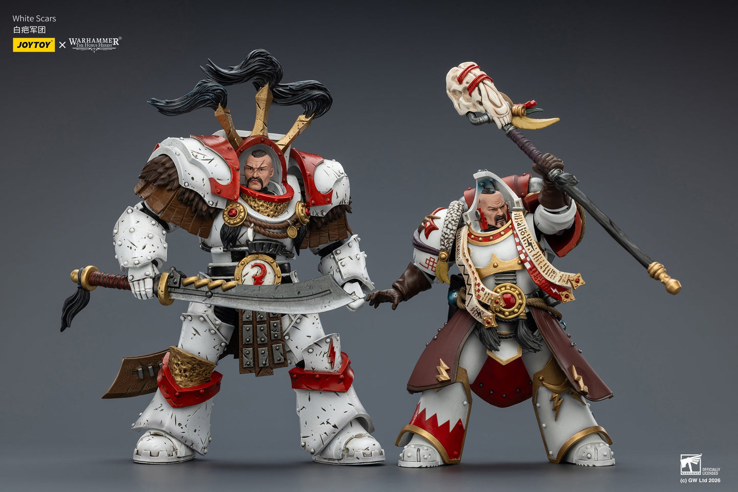 (25 FEB CUT OFF)White Scars Stormseer Consul & Legion Praetor -Warhammer 40k 1/18 Action Figure By JOYTOY