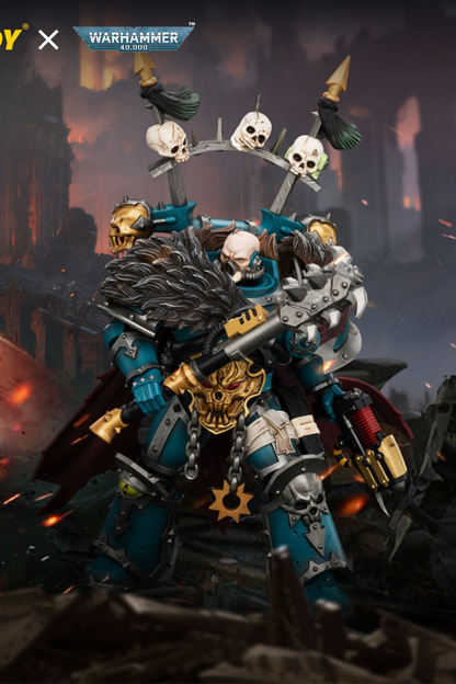 (10/11/2026)Alpha Legion Chaos Lord with Plasma Pistol and Accursed Weapon - Warhammer 40K 1/18 Action Figure By JOYTOY