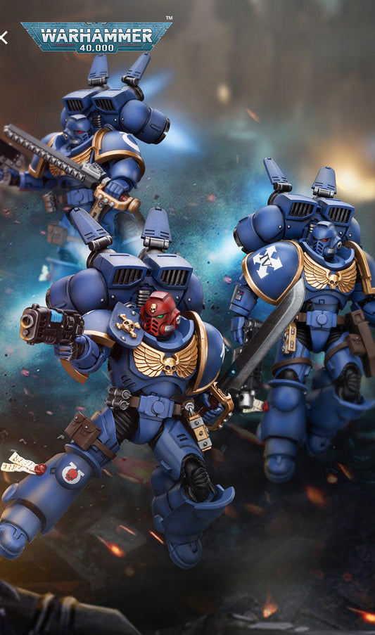 Ultramarines Jump Pack Intercessors Squad  - Warhammer 40K Action Figure By JOYTOY