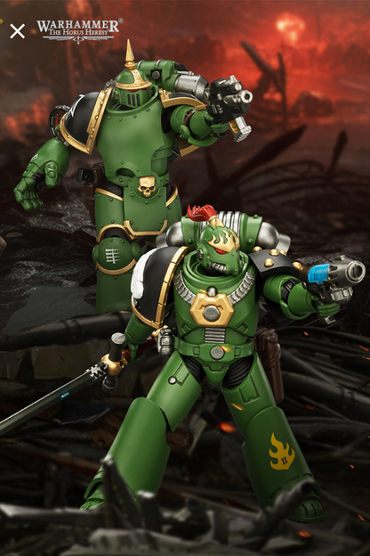 (15/7) Salamanders MK III Tactical Legionary & MKVI Tactical Legionary - "The Horus Heresy" Warhammer 40k 1/18 Action Figure By JOYTOY