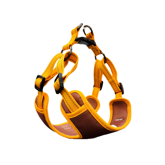 Oxford Cloth Smart Casual Harness - Sand with Yellow