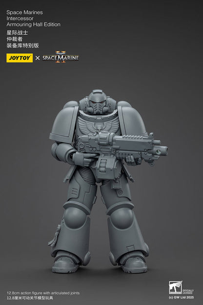 (RE RUN) Space Marines Intercessor Armoring Hall Edition- Warhammer SPACE MARINE II  1/18 Action Figure By JOYTOY