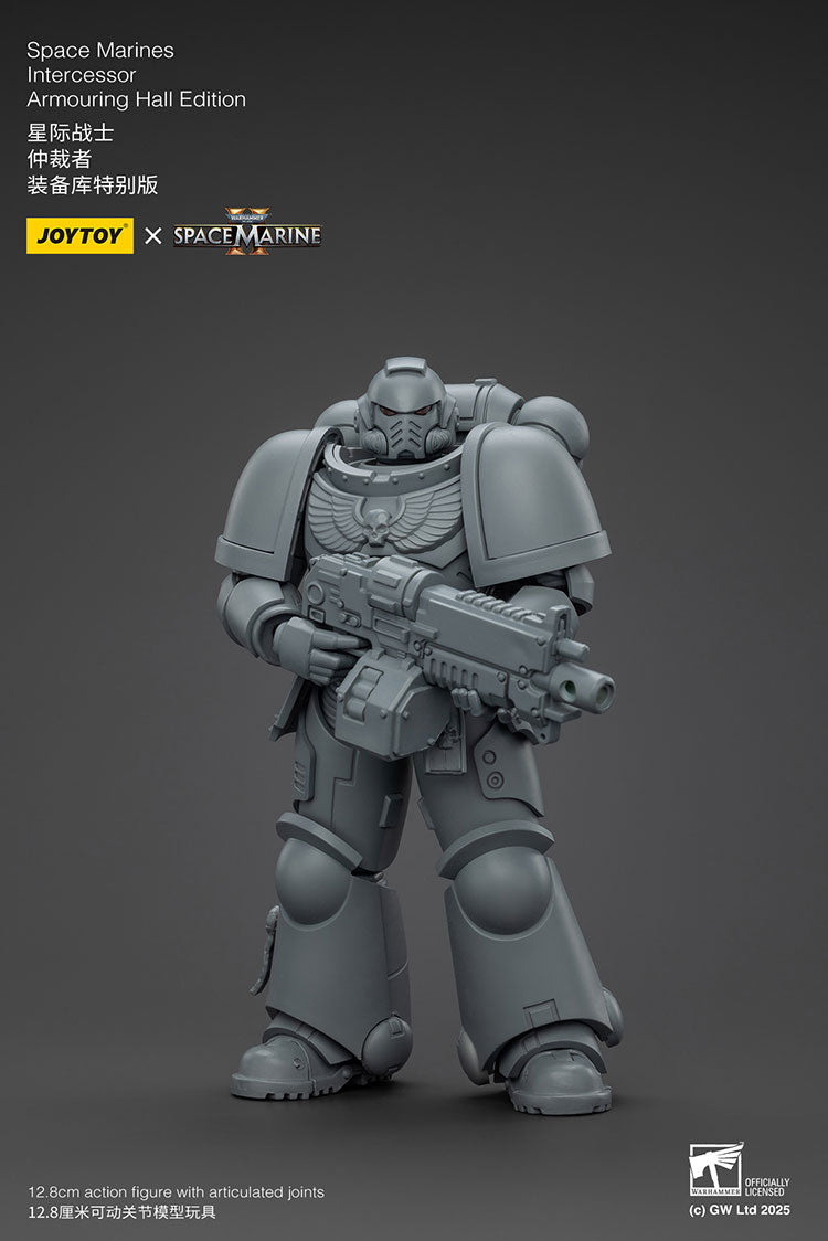 (RE RUN) Space Marines Intercessor Armoring Hall Edition- Warhammer SPACE MARINE II  1/18 Action Figure By JOYTOY