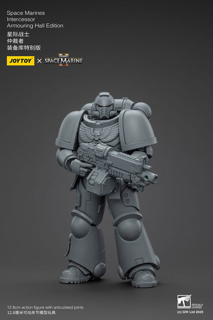 (RE RUN) Space Marines Intercessor Armoring Hall Edition- Warhammer SPACE MARINE II  1/18 Action Figure By JOYTOY