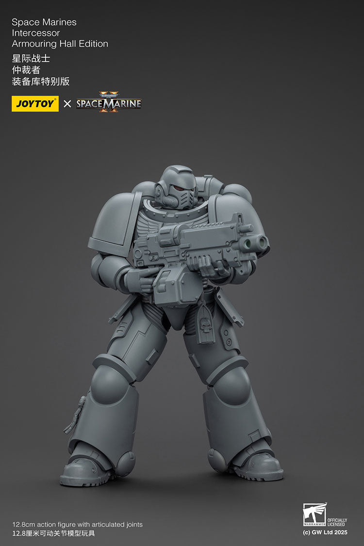 (RE RUN) Space Marines Intercessor Armoring Hall Edition- Warhammer SPACE MARINE II  1/18 Action Figure By JOYTOY