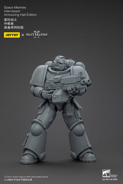 (RE RUN) Space Marines Intercessor Armoring Hall Edition- Warhammer SPACE MARINE II  1/18 Action Figure By JOYTOY