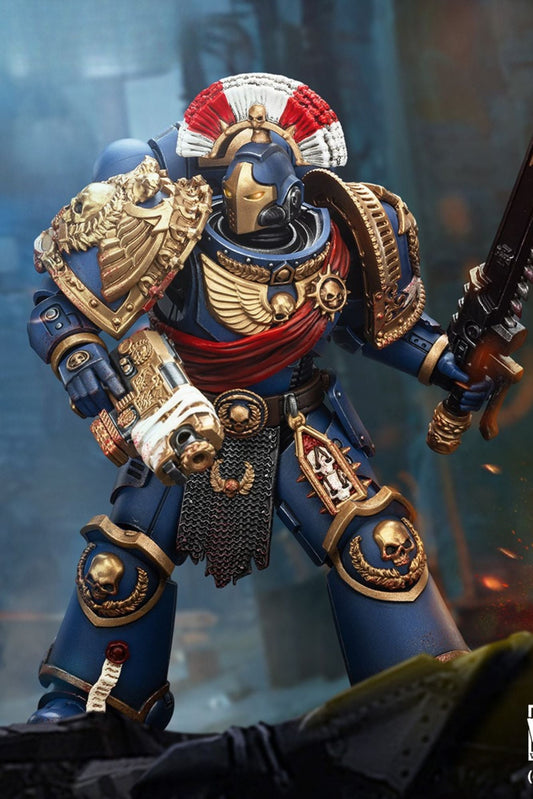 Ultramarines Relic Secundus Armour with Artificer Bolt Rifle,Chainsword and Bolt Pistol - 1/18 warhammer 40k Action Figure By JOYTOY