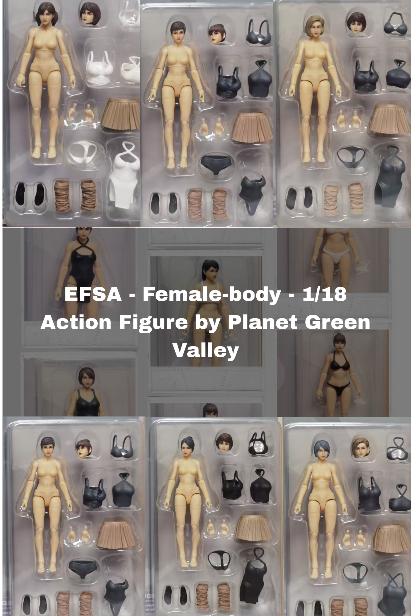 (INSTOCK) EFSA - Female-body - 1/18 Action Figure by Planet Green Valley