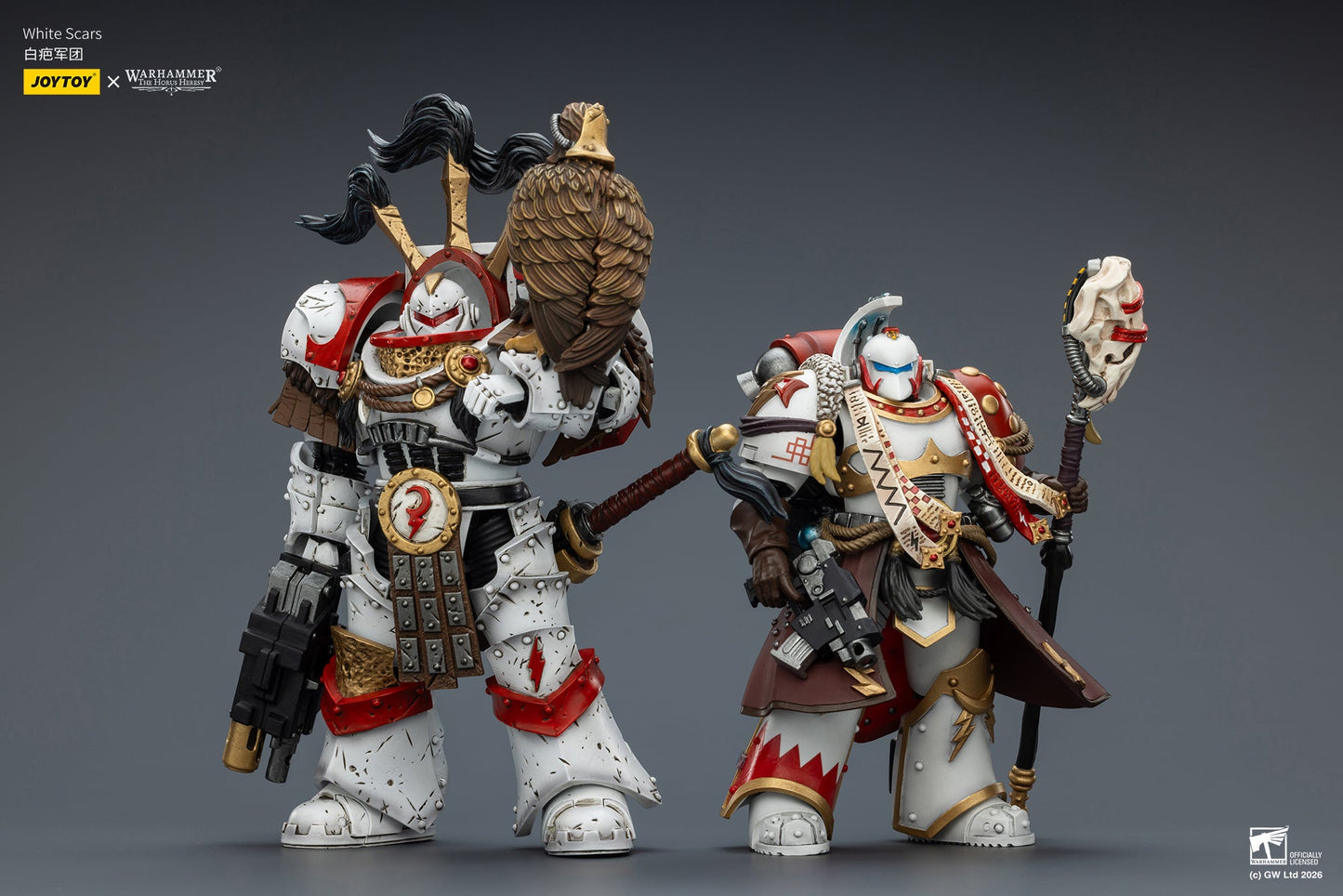 (25 FEB CUT OFF)White Scars Stormseer Consul & Legion Praetor -Warhammer 40k 1/18 Action Figure By JOYTOY