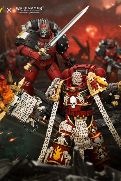 (5/10/2026)Word Bearers Erebus, the Dark Apostle & MkVI Tactical Sergeant - Warhammer "The Horus Heresy" 1/18 Action Figure By JOYTOY