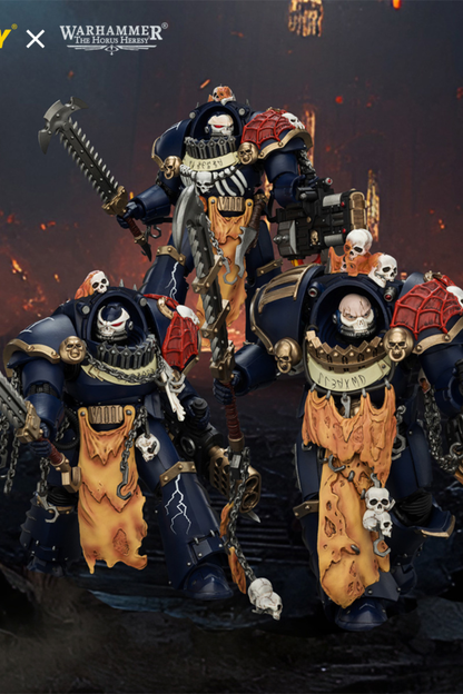 (30/6)Night Lords Contekar Terminator Dissident & Contekar Terminator - "The Horus Heresy" Primarch-Warhammer 40k 1/18 Action Figure By JOYTOY