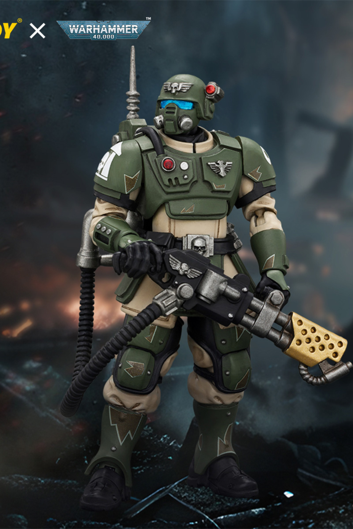 (30/8) Astra Militarum Kasrkin Squad - Warhammer 40K 1/18 Action Figure By JOYTOY