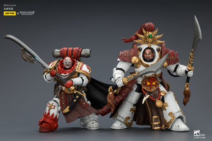 (20 MAR CUTOFF) White Scars Qin Xa & Hibou Khan &Contemptor Dreadnought-Warhammer 40k 1/18 Action Figure By JOYTOY