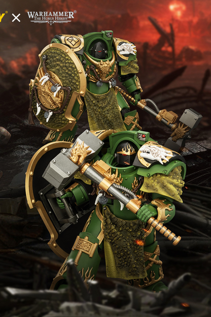 (15/7)Salamanders Firedrake Terminator 1 & Terminator 2 - "The Horus Heresy" Warhammer 40k 1/18 Action Figure By JOYTOY