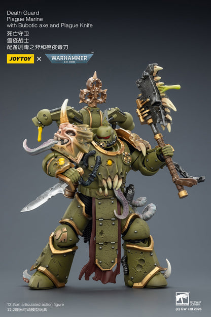 (5 MAR CUT OFF)Death Guard Plague Marine Champion / Death Guard Plague Marine - "Warhammer 40k" 1/18 Action Figure By JOYTOY