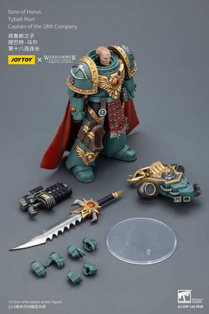 (5 MAR CUT OFF) Sons of Horus Tybalt Marr Captain of the 18th Company & Sons of Horus Siege Breaker- Warhammer "The Horus Heresy" Action Figure By JOYTOY