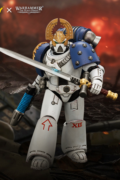 (18/9) World Eaters MKVI Tactical Sergeant with Plasma Pistol and Power Sword - Warhammer "The Horus Heresy" 1/18 Action Figure By JOYTOY