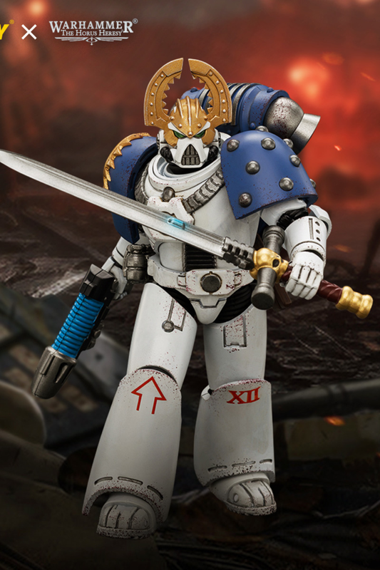 (18/9) World Eaters MKVI Tactical Sergeant with Plasma Pistol and Power Sword - Warhammer "The Horus Heresy" 1/18 Action Figure By JOYTOY