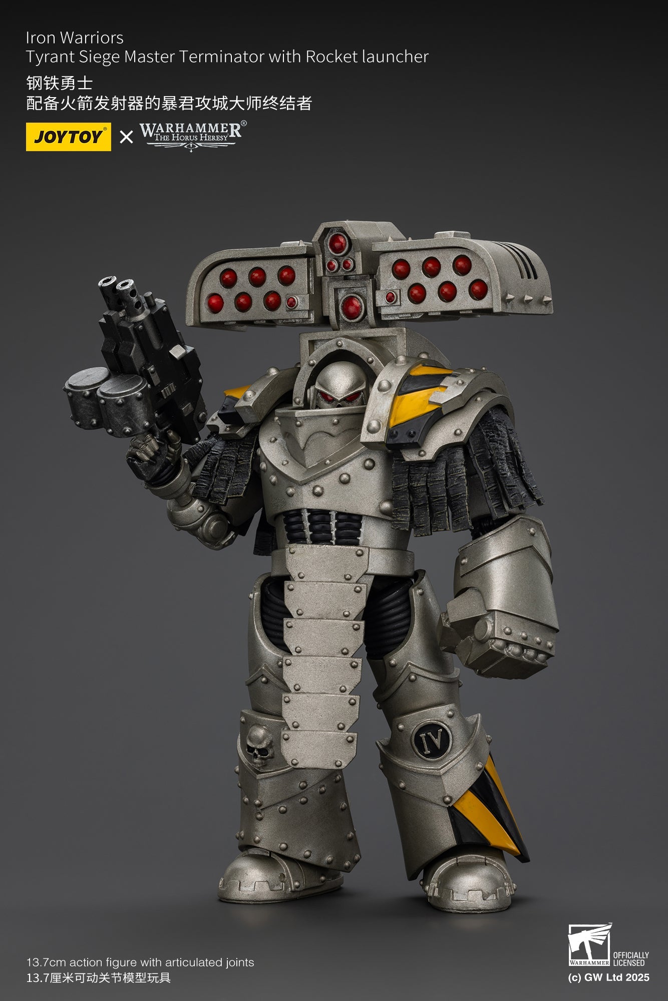 Iron Warriors Tyrant Siege Terminator - Warhammer "The Horus Heresy"1/18 Action Figure By JOYTOY