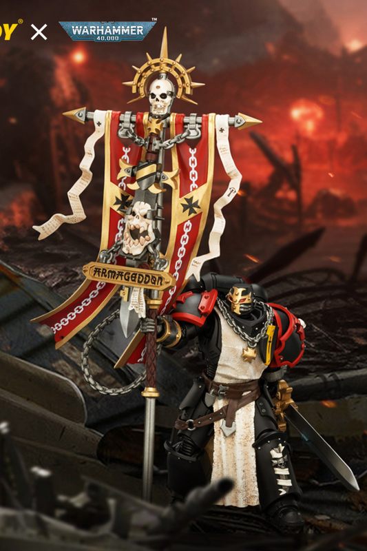 (25/7) Black Templars Crusader Ancient with Power Sword and Bolt Pistol - Warhammer 40K 1/18 Action Figure By JOYTOY