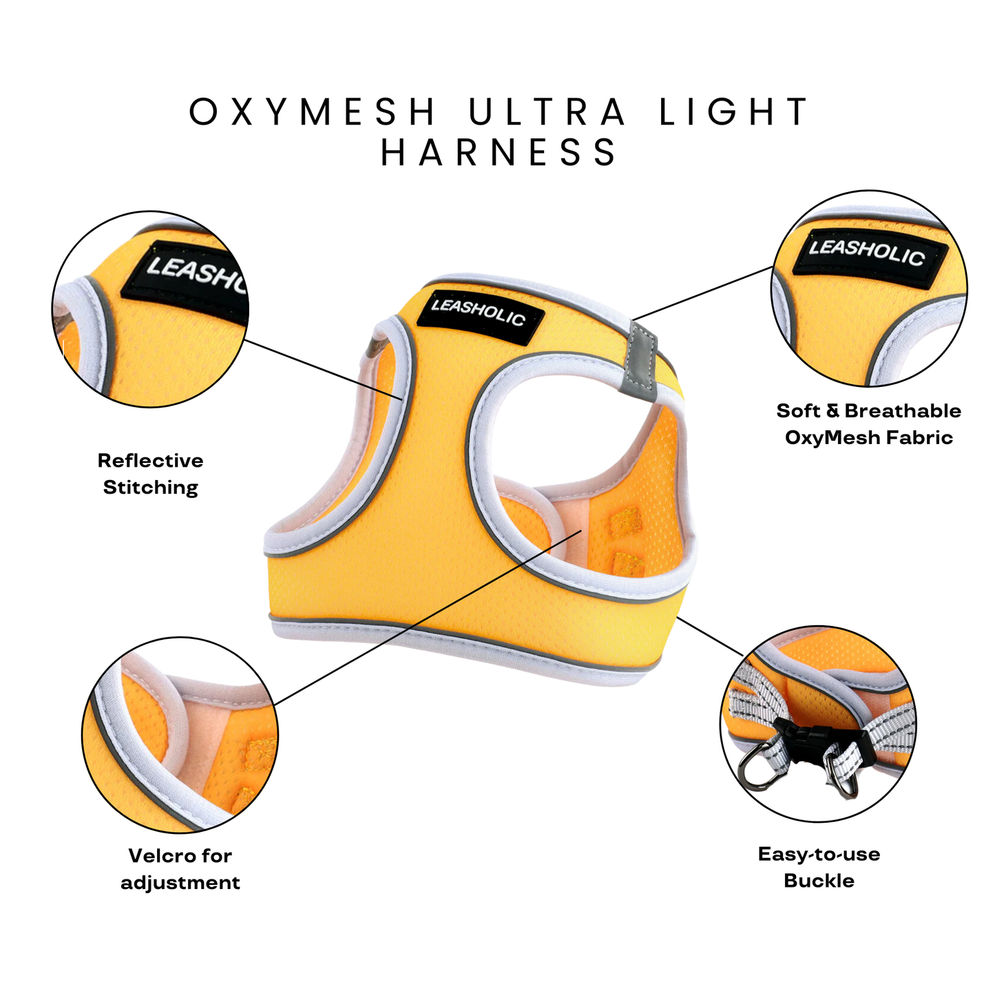 Ultra Light Harness - Snow with Red