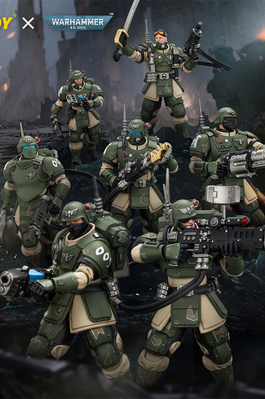 (30/8) Astra Militarum Kasrkin Squad - Warhammer 40K 1/18 Action Figure By JOYTOY
